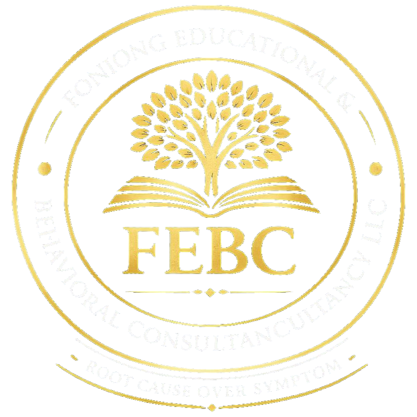 FEBC seal: gold tree above an open book