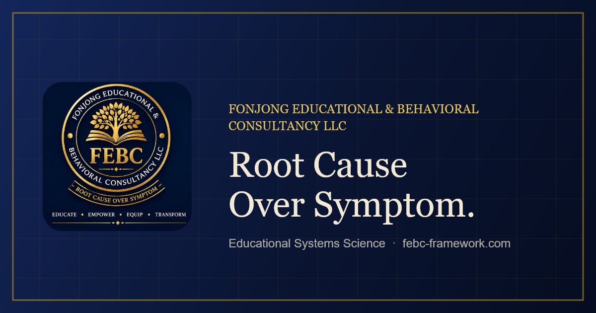 Social share preview: the FEBC seal in gold on navy